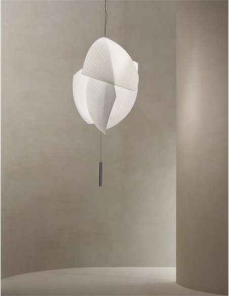 Lámpara colgante Voile – Leds C4 - Lámpara de papel japonés regulable