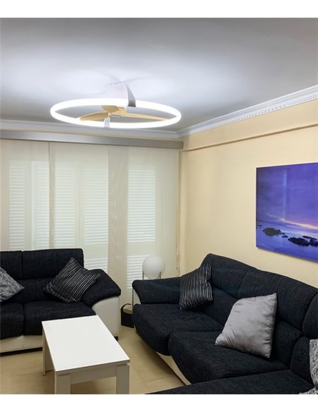 Plafón ventilador de techo con luz y motor DC Nepal by José Ignacio Ballester – Mantra