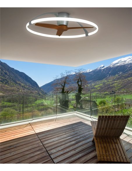 Plafón ventilador de techo con luz y motor DC Nepal by José Ignacio Ballester – Mantra