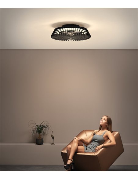 Plafón ventilador de techo con luz y motor DC Himalaya by Santiago Sevillano – Mantra