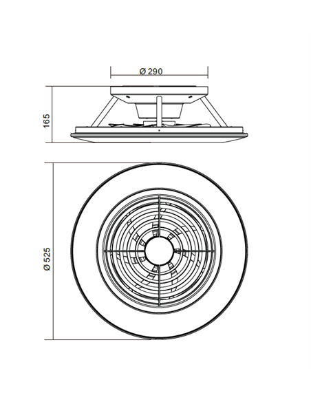 Plafón ventilador de techo con luz y motor DC Alisio Mini – Mantra