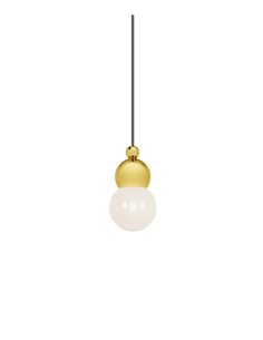 Colgante de techo Spheres – Pedret – En latón pulido o satinado Ø 12 cm+16 cm