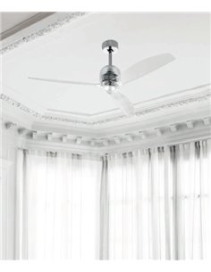 Ventilador de techo Deco Fan - Faro - 3 Aspas transparentes, función inversa