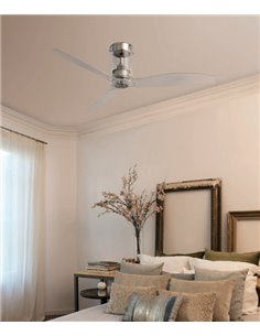 Ventilador de techo con luz y motor DC Mini Tube - Faro