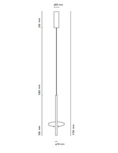 Lámpara colgante Lines - Nexia - Lámpara minimalista tubo LED