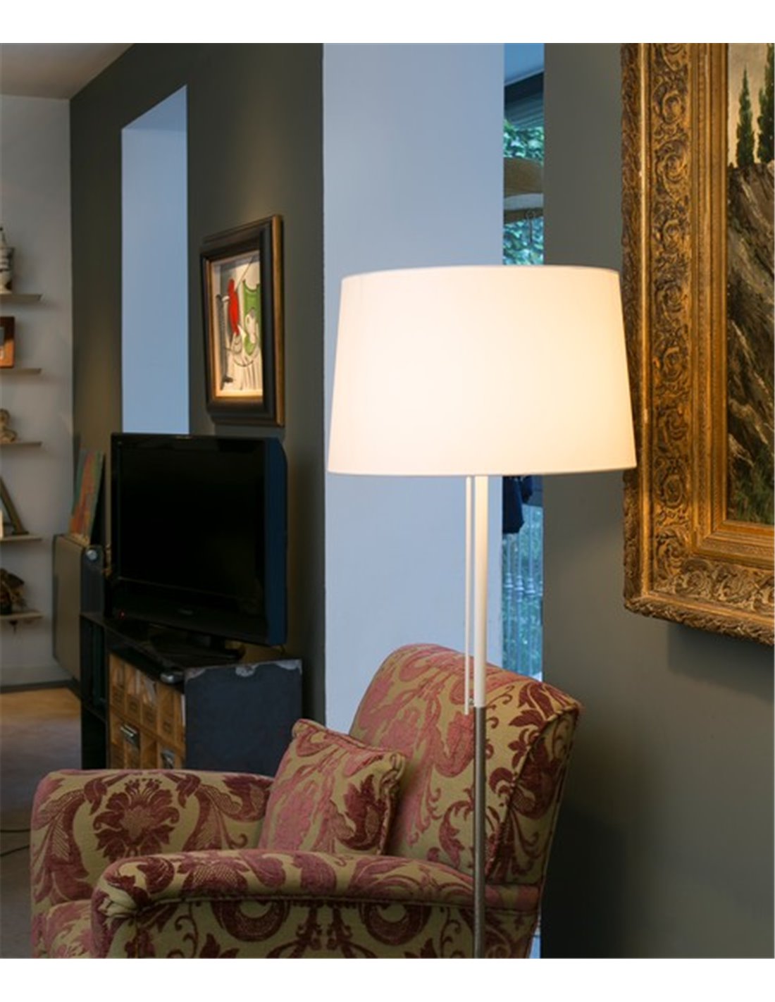 Lámpara de pie Volta – Faro – Pantalla tejido Lámpara de pie Volta – Faro – Pantalla tejido