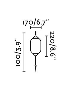 Lámpara de pie de exterior Saigon - Faro - Lámpara con estaca para jardín