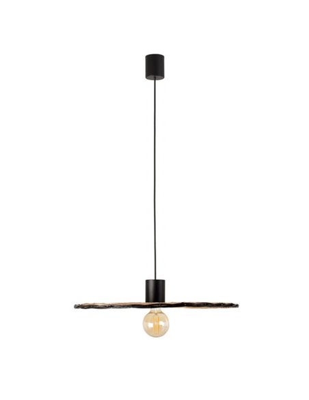 Lámpara colgante Costas – Faro – De ratán, 60-100 cm