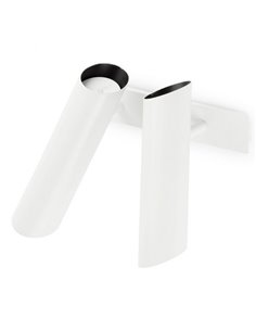 Aplique de pared Link – Faro – 2 luces, Acero blanco/negro