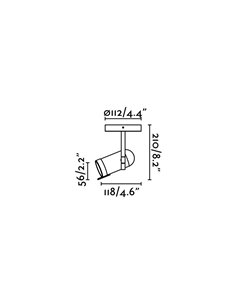 Lámpara plafon de techo Orleans – Faro – Orientable en blanco/negro/cromo 2