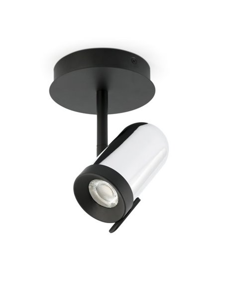 Lámpara plafon de techo Orleans – Faro – Orientable en blanco/negro/cromo