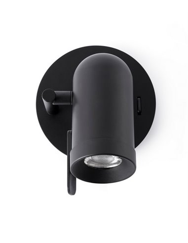 Aplique de pared Orleans – Faro – Orientable, blanco/negro/cromo