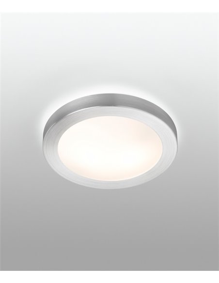 Plafón de techo Logos – Faro – Lámpara de baño, Blanco/Níquel
