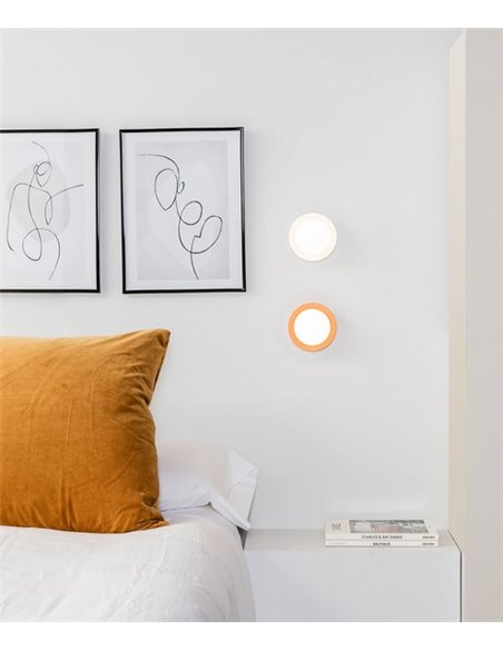Aplique de pared baño May – Faro – Ø 12 cm, Acero, LED 2700K