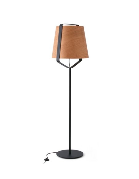 Lámpara pie de salón Stood – Faro – Madera Cerezo, 182 cm