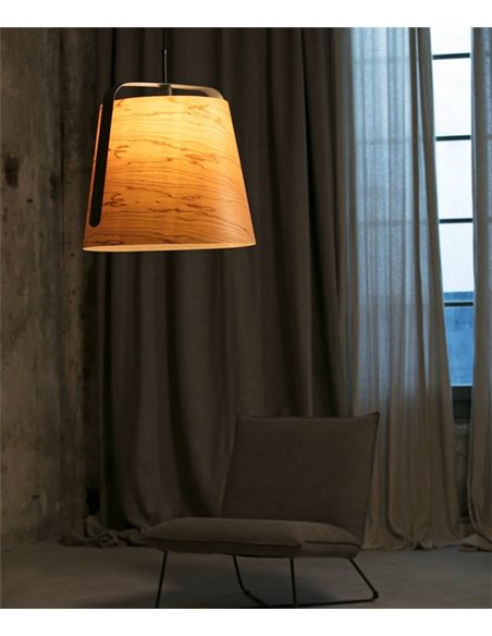 Lámpara colgante Stood – Faro – Madera Cerezo, Ø 50 cm