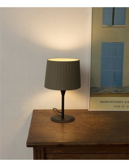 Lámpara de sobremesa Samba – Faro – Pantalla textil, Ø 44,5 cm, Ø 49,5 cm
