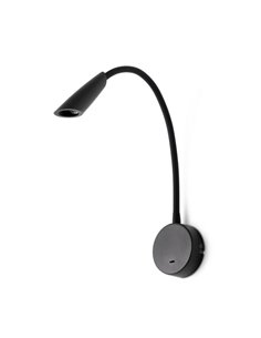 Aplique de pared con lector Boken – Faro – Blanco/Negro, LED 3000K
