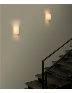 Aplique de pared Cotton – Faro – Pantalla textil, 12+20+37 cm