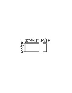 Aplique de pared Cotton – Faro – Lámpara horizontal, Blanco+Negro, 37 cm