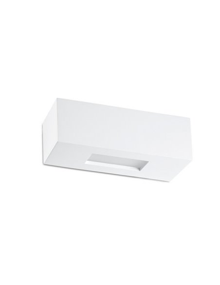 Aplique de pared Chera – Faro – Lámpara de yeso blanco, 22 cm