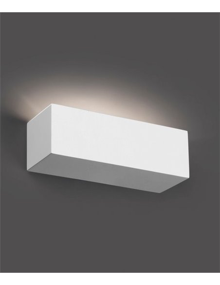 Aplique de pared Eaco – Faro – Lámpara de yeso blanca, G9, 21.8 cm
