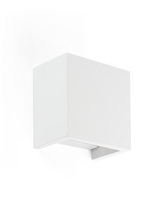 Aplique de pared Oslo – Faro – Lámpara cuadrada, Yeso blanco, 12.5 cm 2