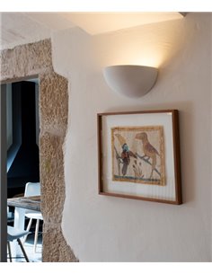Aplique de pared Snow – Faro – Lámpara de yeso blanco, 28 cm