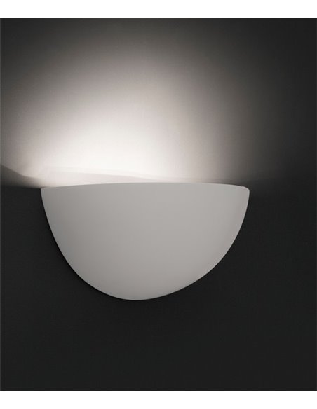 Aplique de pared Snow – Faro – Lámpara de yeso blanco, 28 cm
