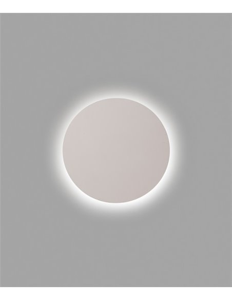 Aplique pared Luna – Faro – Lámpara de yeso blanco, LED 2700K, Ø 20 cm