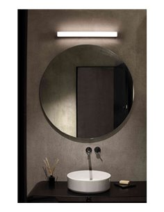 Lámpara aplique para espejos Nilo – Faro – Lámpara de baño, LED 3000K, Blanco/Cromo, 60/90 cm