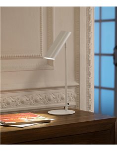 Lámpara de mesa Link – Faro – Lámpara minimalista, Blanco+Negro+Bronce