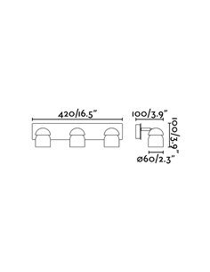 Aplique de pared Coco – Faro – Lámpara 3 luces, Orientable 2