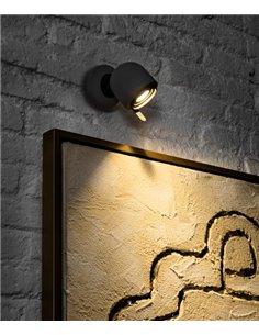 Aplique de pared Stone – Faro – Lámpara de cemento, Lector GU10