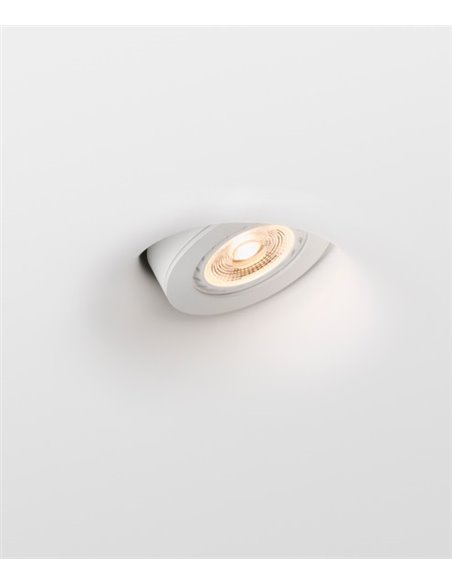 Lámpara empotrable Neu – Faro – Downlight de yeso, GU5.3, Ø 16 cm