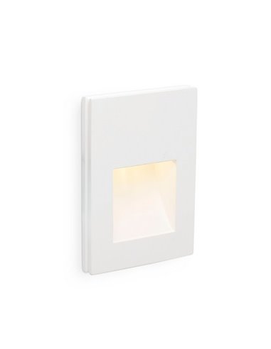 Lámpara de pared empotrable Plas – Faro – Lámpara de yeso blanco, LED 3000K, 10 cm