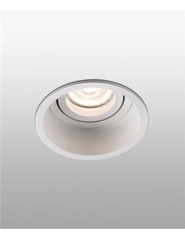 Lámpara downlight empotrable Hyde – Faro – GU10, Ø 8,9 cm