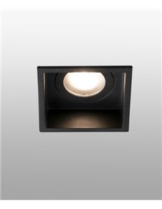 Empotrable de techo Hyde – Faro – Downlight cuadrado, GU10, IP44, 8.9 cm