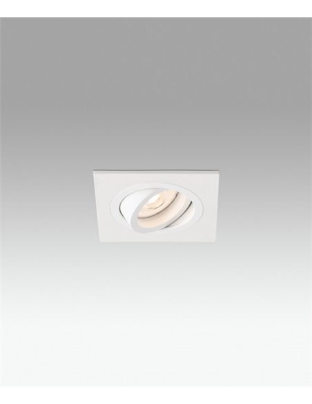 Foco de techo Downlight Radón – Faro – Lámpara cuadrada GU10, 9.2 cm