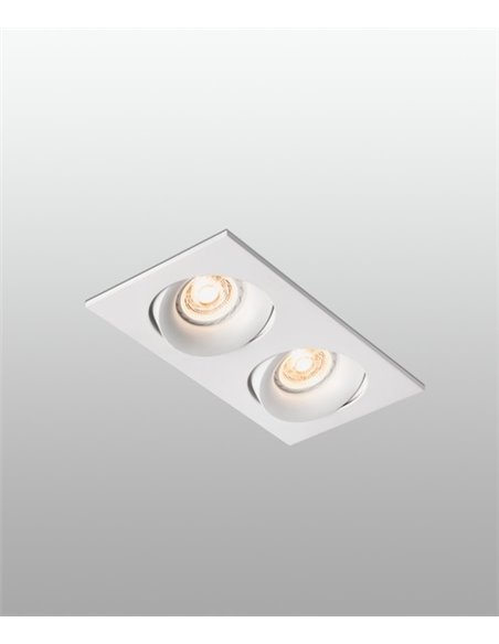 Foco de techo Downlight Argón – Faro – Downlight 2 luces, GU10, 23.2 cm 