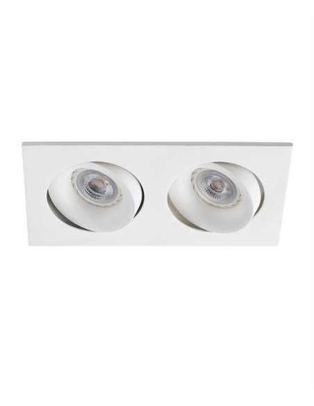Foco de techo Downlight Argón – Faro – Downlight 2 luces, GU10, 23.2 cm 