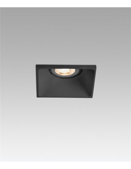 Empotrable de techo cuadrado Neón – Faro – Lámpara GU10, 7.5 cm