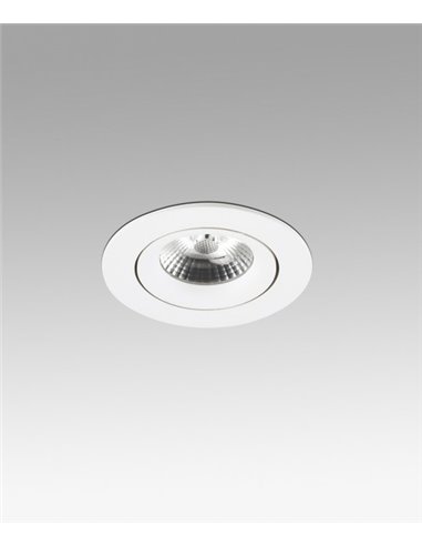 Foco de techo empotrable Nais – Faro – Downlight LED 2700K, Ø 8.5 cm
