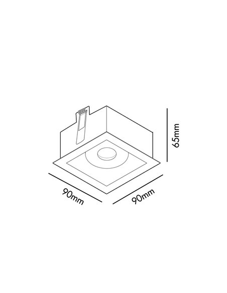 Empotrable de techo Moist – Faro – Downlight para baño blanco, IP44, 5.6 cm