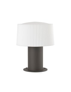 Lámpara sobremuro de exterior Muffin – Faro – Baliza gris oscuro, IP44, 25.9 cm