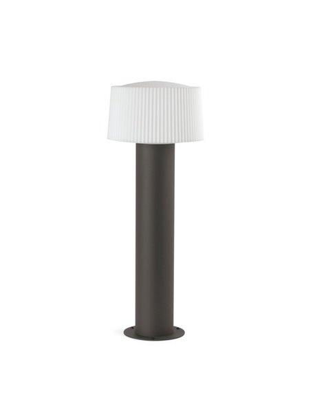 Lámpara baliza de exterior Muffin – Faro – Sobremuro aluminio gris oscuro, 55.9 cm