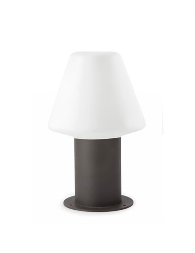Lámpara baliza de exterior Mistu – Faro – Sobremuro gris oscuro, 31 cm