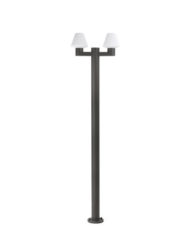 Farola de exterior Mistu – Faro – Lámpara gris oscuro, IP44, 215 cm