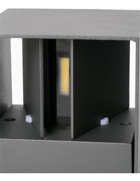 Aplique de pared de exterior Olan – Faro – Aluminio, IP65, LED 3000K