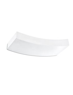 Aplique de pared Eaco – Faro – Lámpara curvada de yeso blanco, 36 cm 2